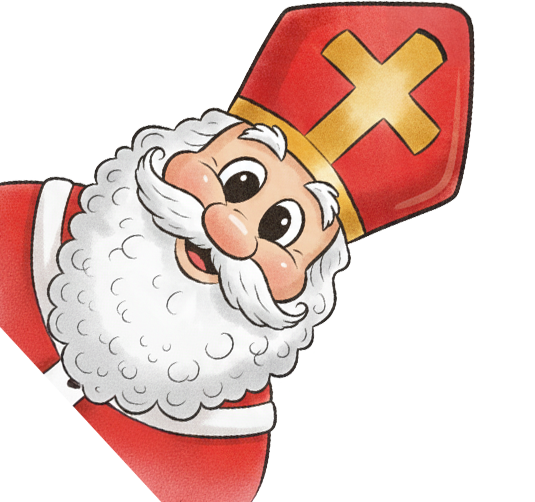 Illustratie van een Piet die uit de zijkant van het scherm schuift.